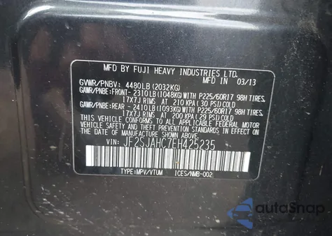 2014 Subaru Forester 2.5I Limited z USA, uszkodzony, nr VIN JF2SJAHC7EH425235